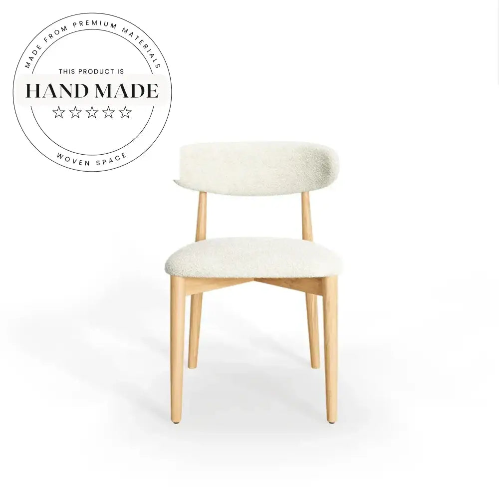 Modern Solid Wood Dining Chair, Nordic Style, Comfortable Upholstered Seat
