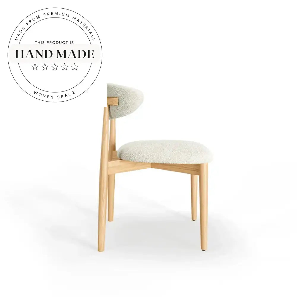 Modern Solid Wood Dining Chair, Nordic Style, Comfortable Upholstered Seat