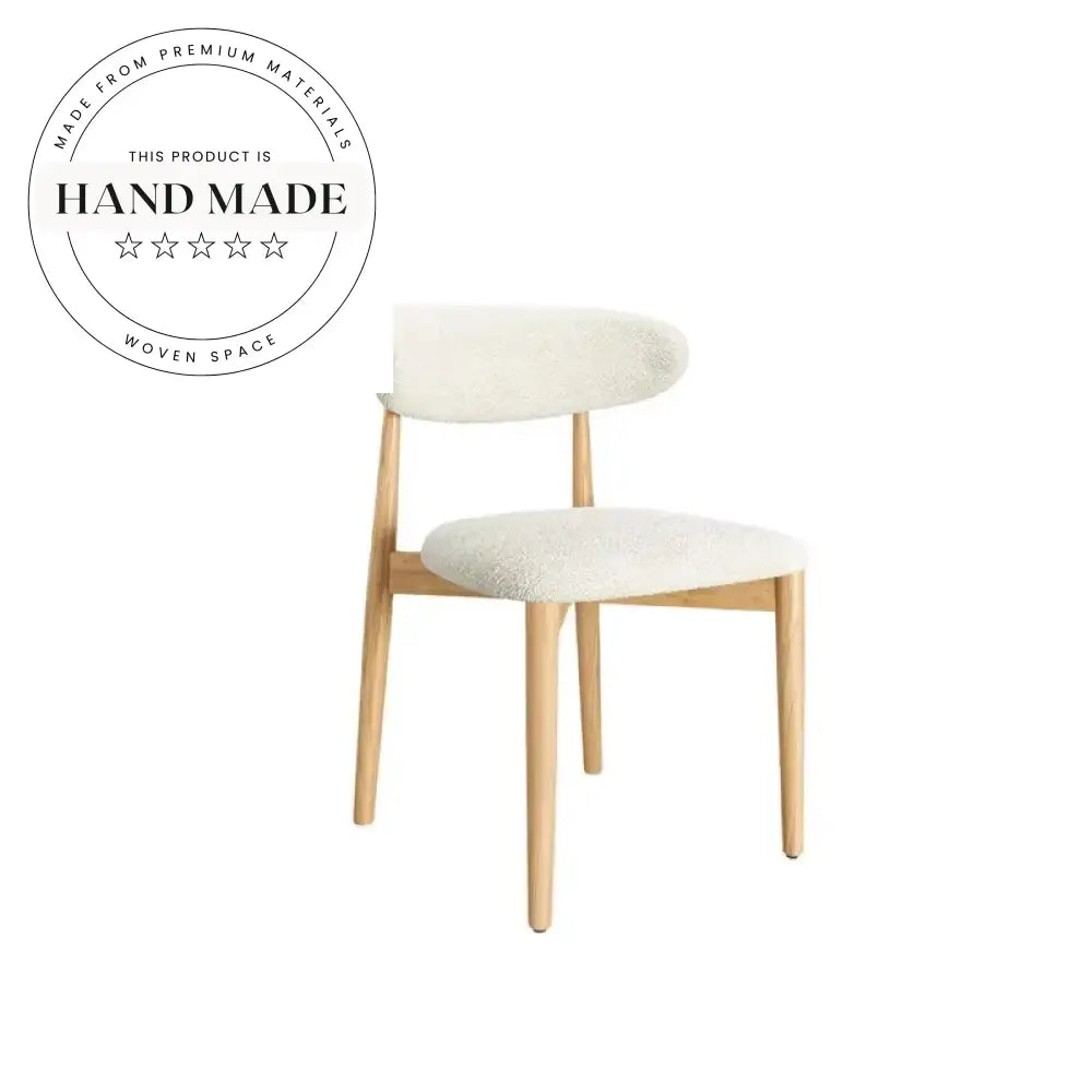 Modern Solid Wood Dining Chair, Nordic Style, Comfortable Upholstered Seat
