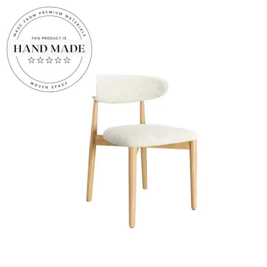 Modern Solid Wood Dining Chair, Nordic Style, Comfortable Upholstered Seat