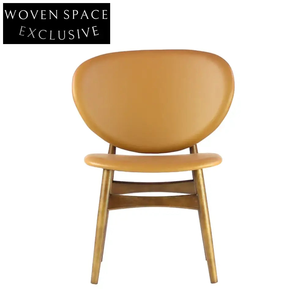 Modern Solid Wood Dining Chair with Custom Leather Fabric Cushion
