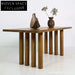 Modern Solid Wood Dining Table with Plywood Top and Column Base