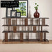 Modern Solid Wood Display Cabinet Console Sideboard for Living Room Storage