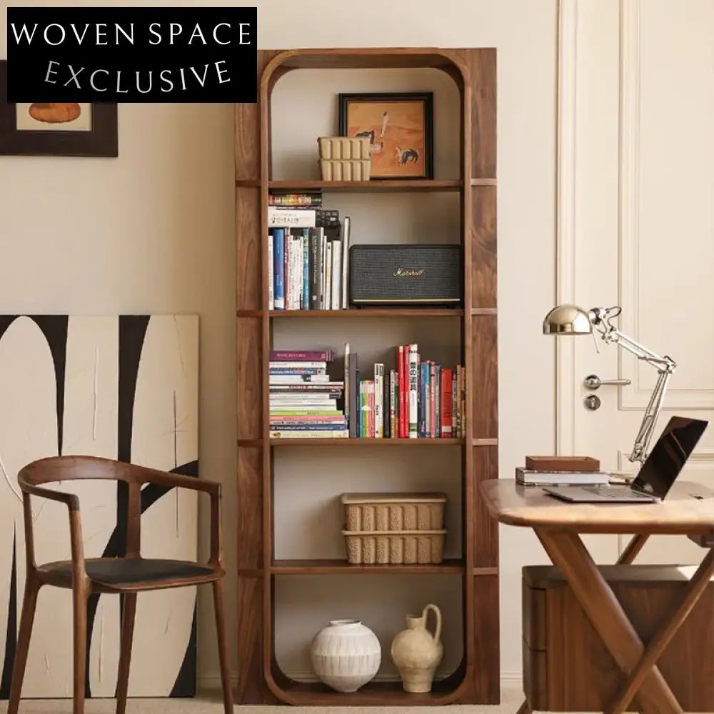 Modern Solid Wood Display Console Storage Bookcase Cabinet