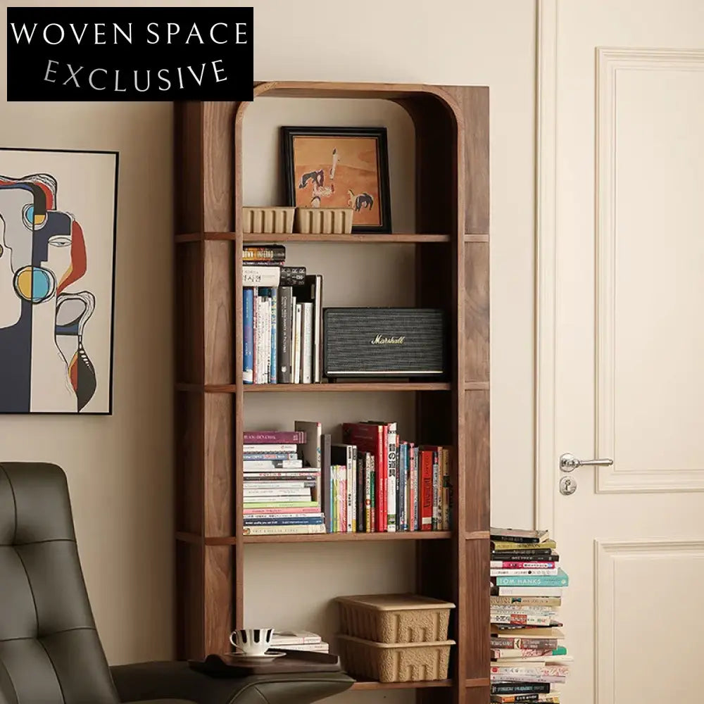 Modern Solid Wood Display Console Storage Bookcase Cabinet