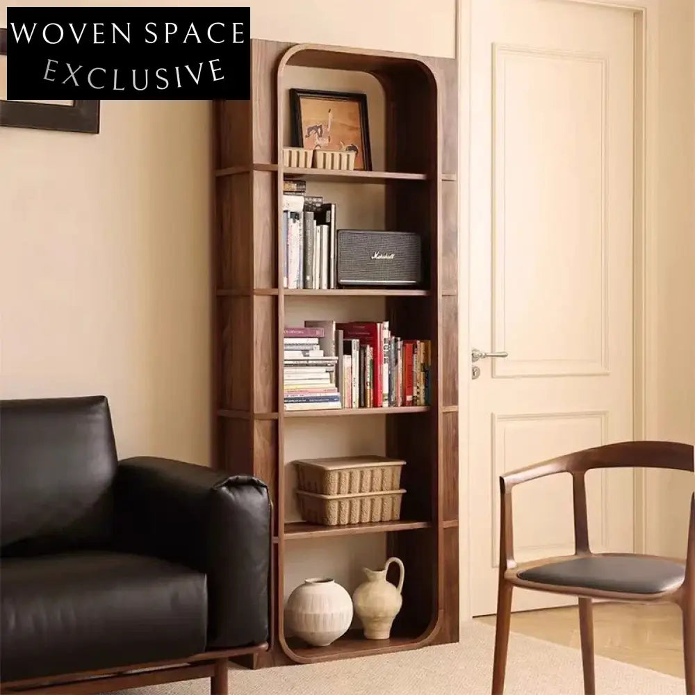 Modern Solid Wood Display Console Storage Bookcase Cabinet