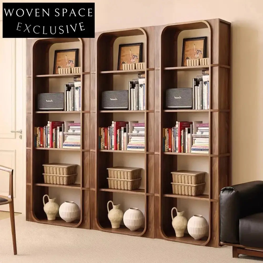 Modern Solid Wood Display Console Storage Bookcase Cabinet