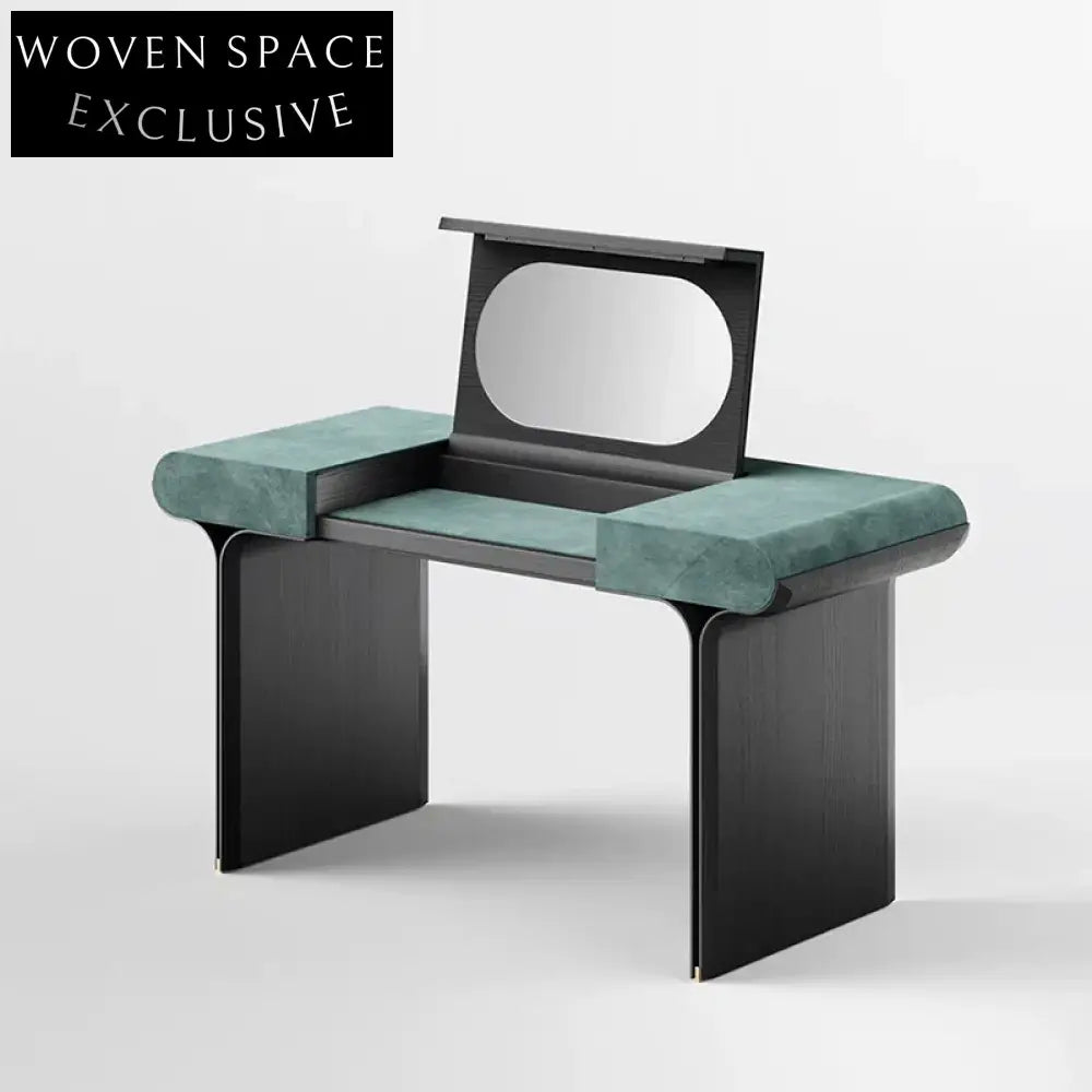 Modern Solid Wood Dressing Table with Mirror – Elegant Bedroom Vanity
