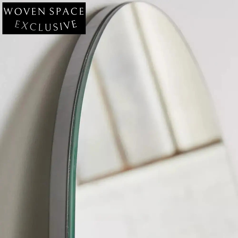 Modern Solid Wood Drop Shape Full Length Dressing Room Floor Mirror