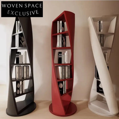 Modern Solid Wood Floor Bookshelf Minimalist Living Room Corner Bookcase