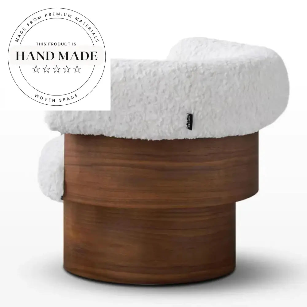 Modern Solid Wood Frame Comfy Fabric Accent Chair for Living Room