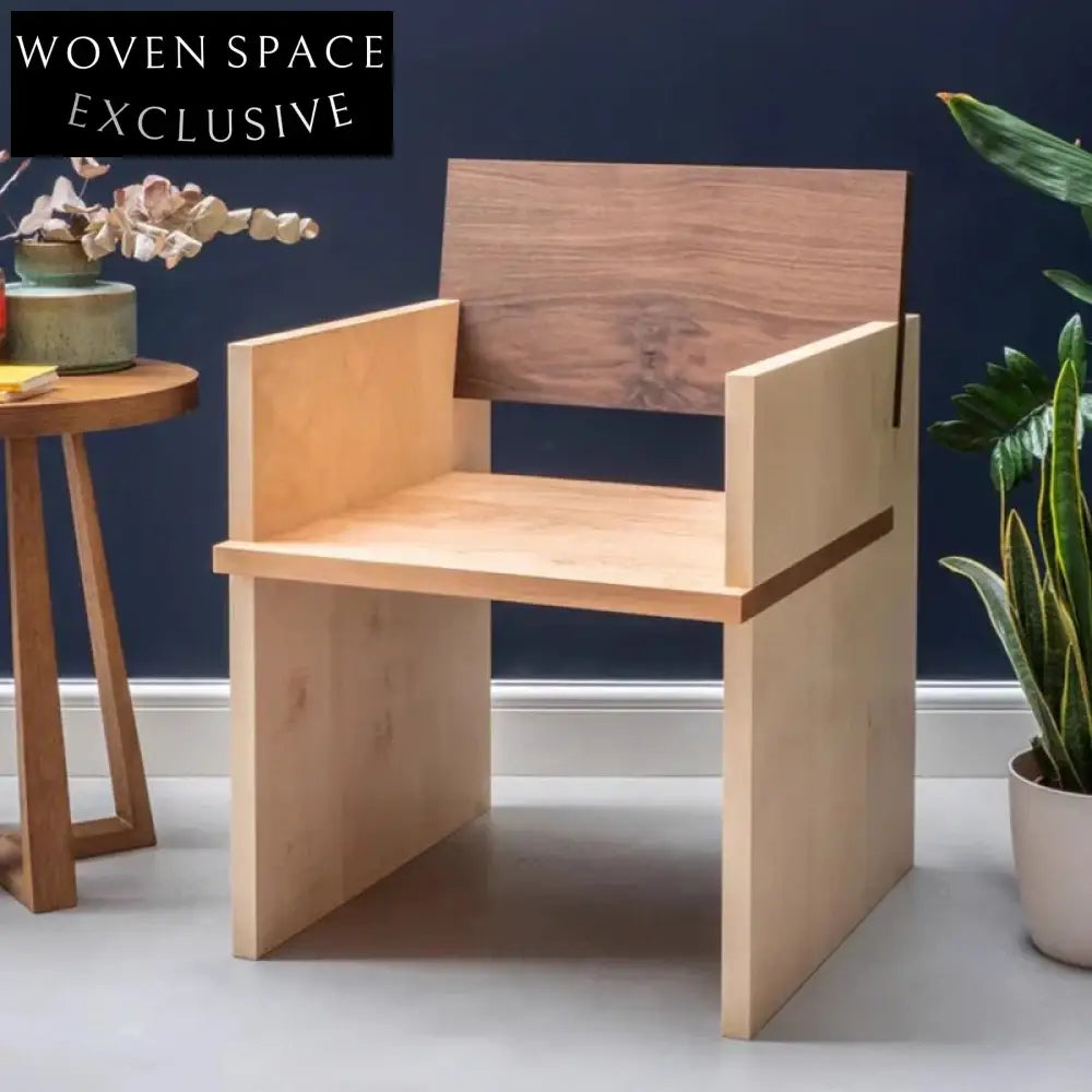 Modern Solid Wood Frame Dining Chair - Elegant Restaurant Cafe Dinner Seating