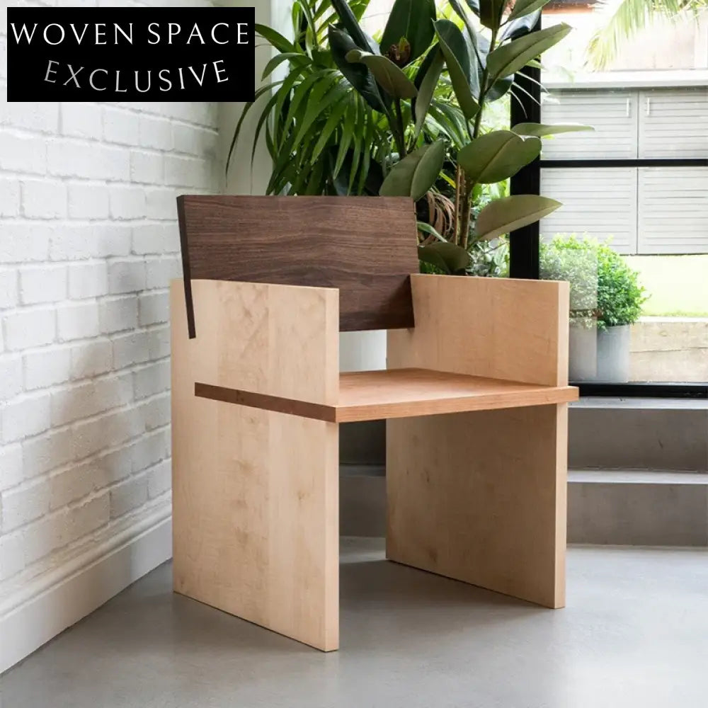Modern Solid Wood Frame Dining Chair - Elegant Restaurant Cafe Dinner Seating