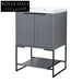 Modern Solid Wood Freestanding Bathroom Vanity Cabinet with Soft-Close Drawers