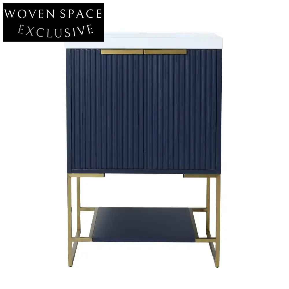 Modern Solid Wood Freestanding Bathroom Vanity Cabinet with Soft-Close Drawers