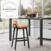 Modern Solid Wood High Back Bar Stool Kitchen Dining Counter Chair