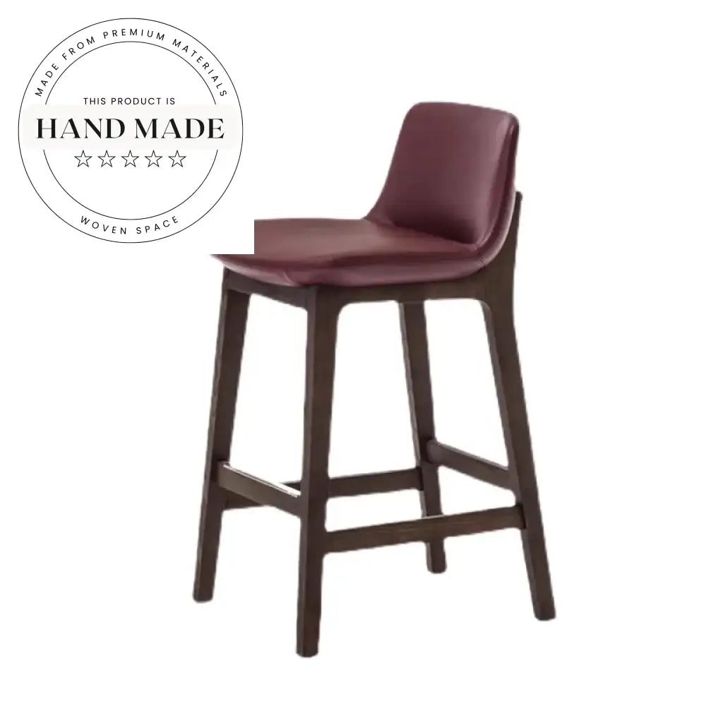 Modern Solid Wood High Back Bar Stool Kitchen Dining Counter Chair