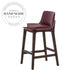 Modern Solid Wood High Back Bar Stool Kitchen Dining Counter Chair