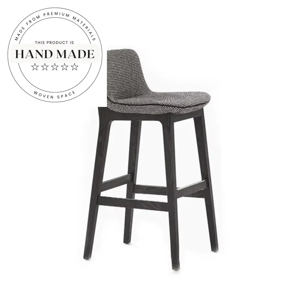 Modern Solid Wood High Back Bar Stool Kitchen Dining Counter Chair
