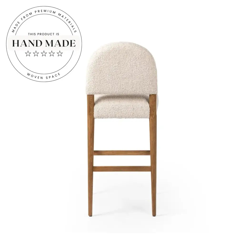 Modern Solid Wood High Back Kitchen & Commercial Bar Stool