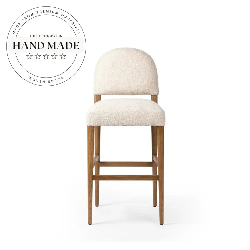 Modern Solid Wood High Back Kitchen & Commercial Bar Stool