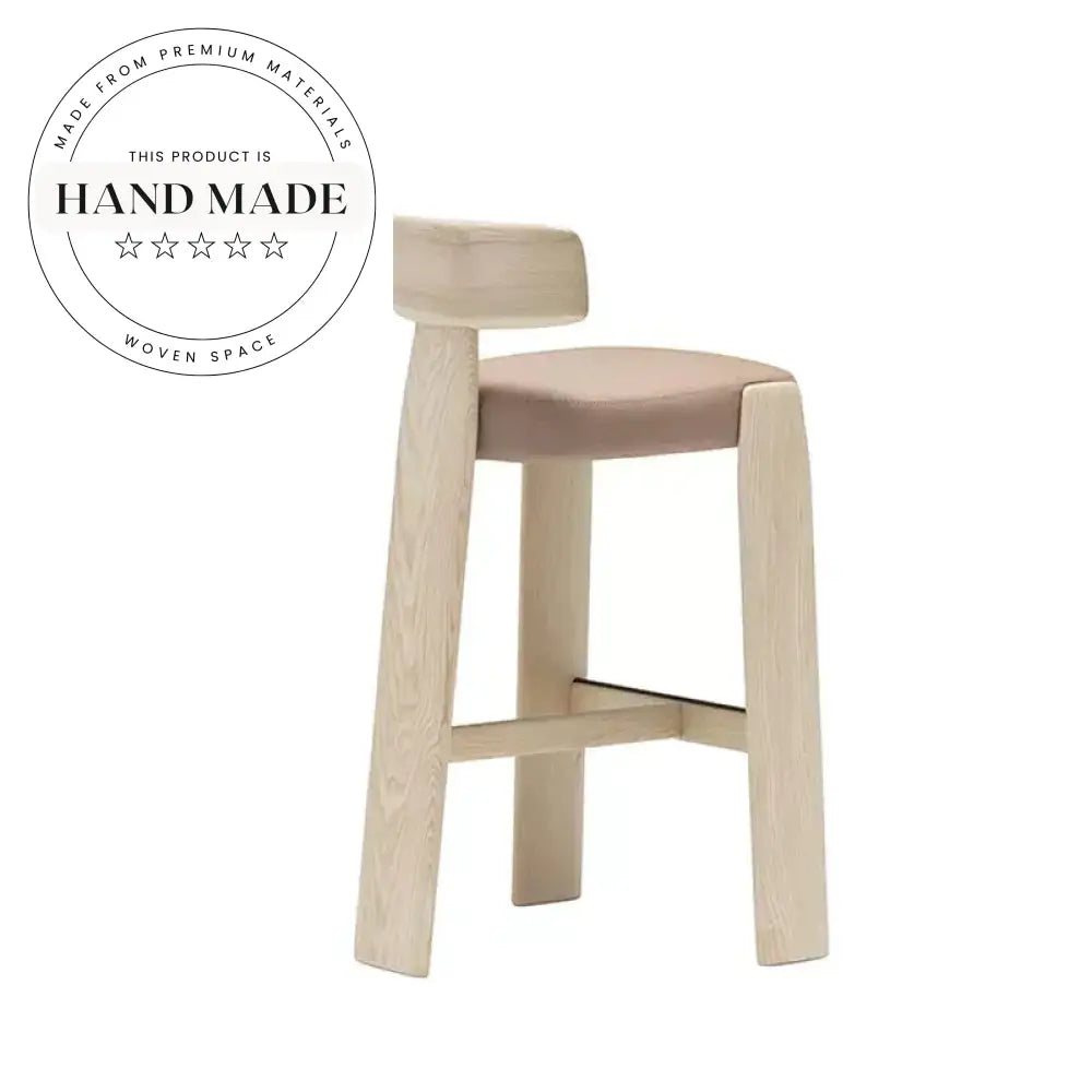 Modern Solid Wood High Back Swivel Kitchen Counter Bar Stool