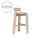 Modern Solid Wood High Back Swivel Kitchen Counter Bar Stool