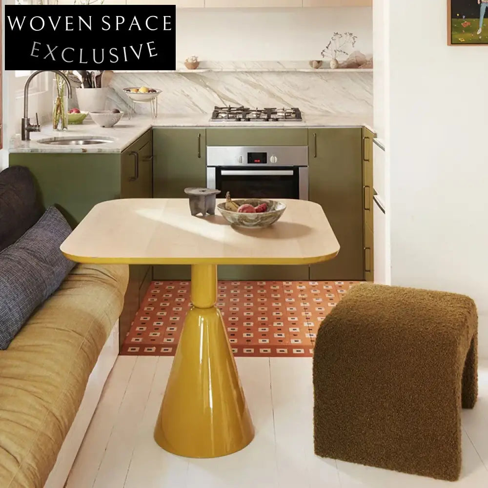 Modern Solid Wood Kitchen Dining Table Set with Customizable Colors Table