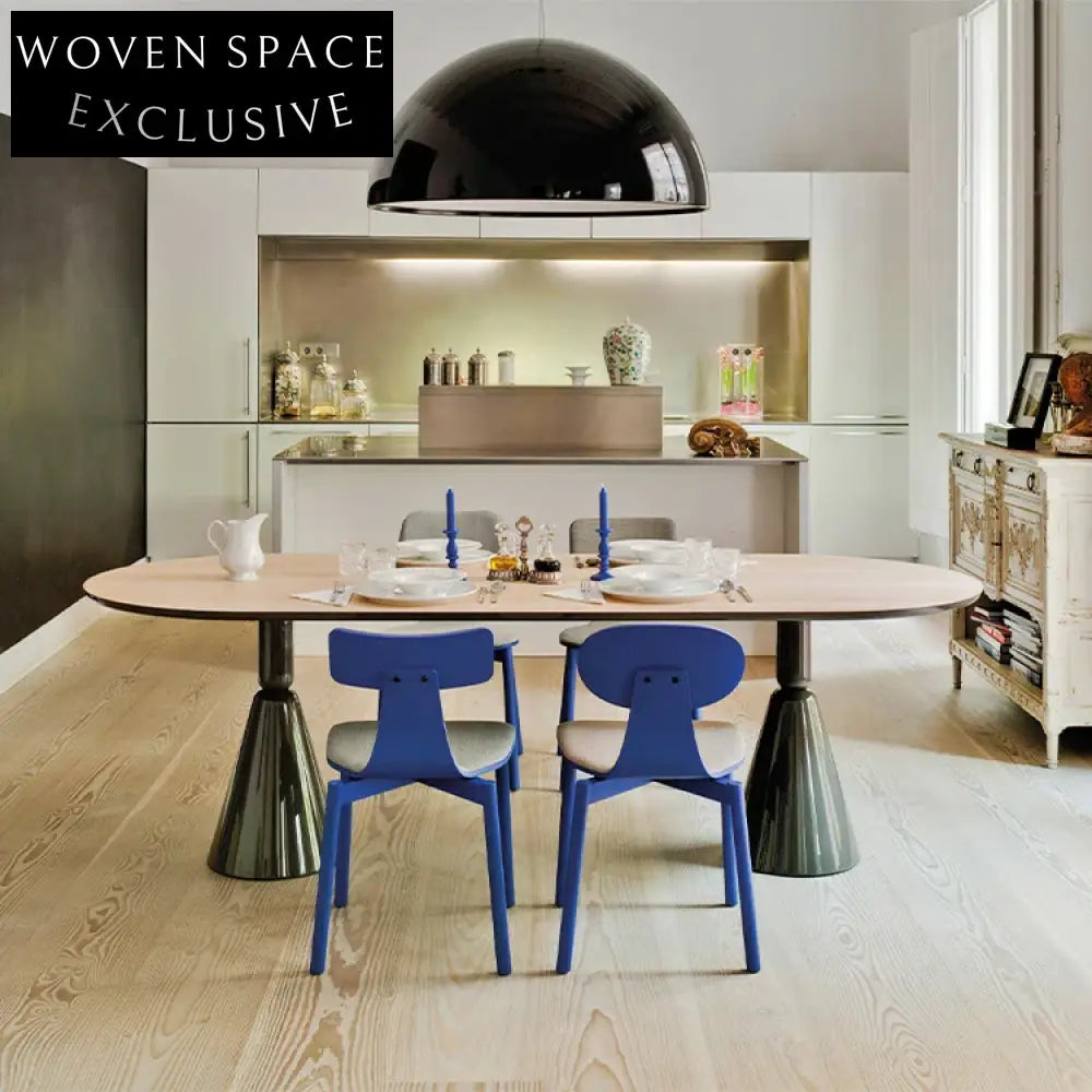 Modern Solid Wood Kitchen Dining Table Set with Customizable Colors Table