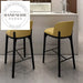 Modern Solid Wood Leather High Counter Bar Stool, Kitchen & Cafe
