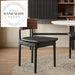 Modern Solid Wood Leather Upholstered Nordic Style Armrest Dining Chair