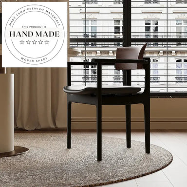 Modern Solid Wood Leather Upholstered Nordic Style Armrest Dining Chair