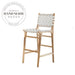 Modern Solid Wood Leather Woven Bar Height Counter Stool