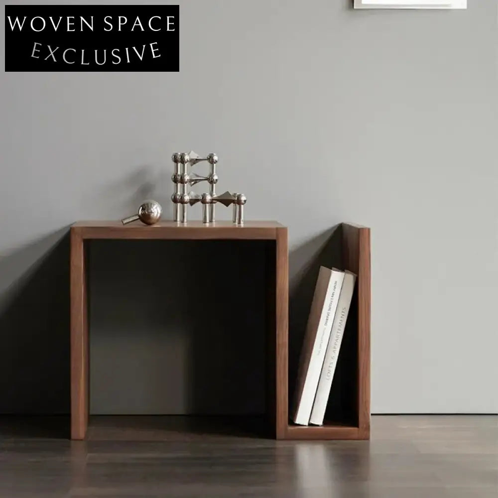 Modern Solid Wood Lift-Top Coffee Table with Storage, Irregular Shape