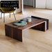 Modern Solid Wood Lift-Top Coffee Table with Storage, Irregular Shape