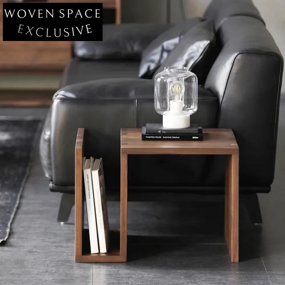 Modern Solid Wood Lift-Top Coffee Table with Storage, Irregular Shape