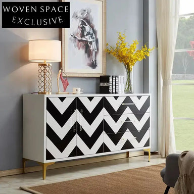 Modern Solid Wood Living Room Buffet Storage Console Table