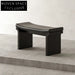 Modern Solid Wood Living Room Ottoman Bench - Small Wooden Upholstered Stool
