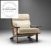 Modern Solid Wood Lounge Chair, Linen Fabric Single Armchair