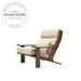 Modern Solid Wood Lounge Chair, Linen Fabric Single Armchair