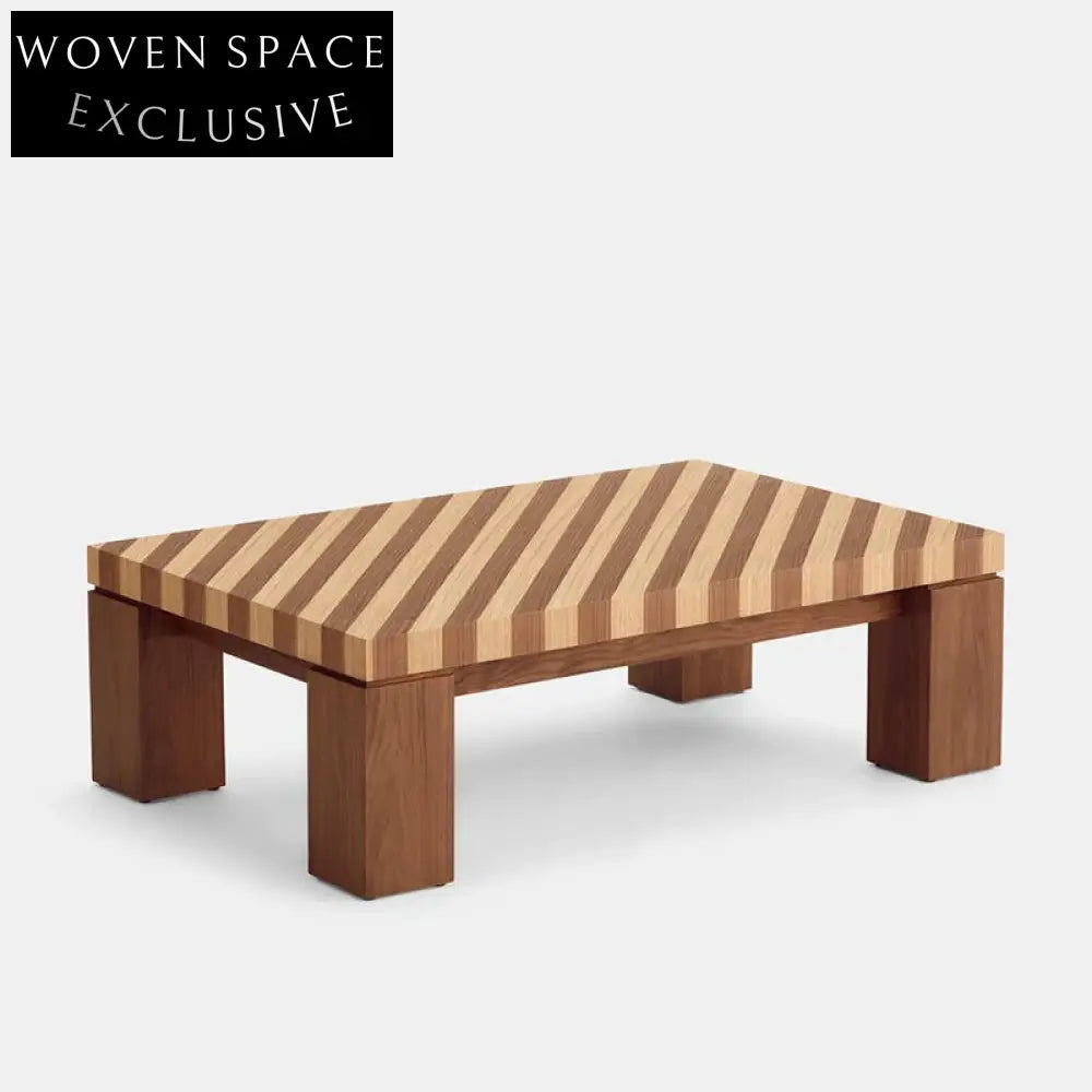 Modern Solid Wood Natural Finish Coffee Table for Living Room & Hotel