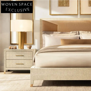 Modern Solid Wood Nightstand Cabinet with Two Drawers for Bedroom Storage