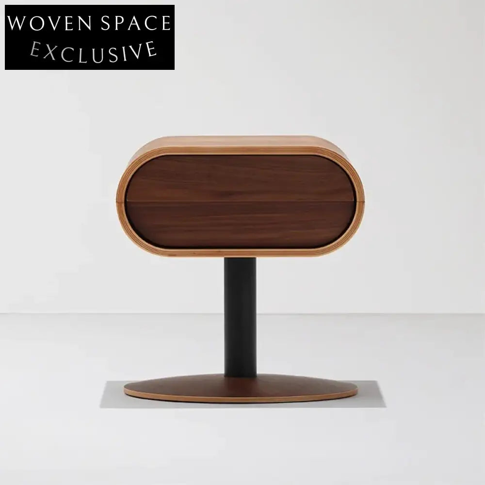 Modern Solid Wood Nightstand with Drawer, Elegant Bedside Table for Bedroom