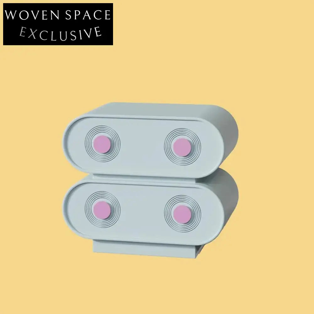 Modern Solid Wood Nightstand with Two Drawers for Luxury Bedroom Storage