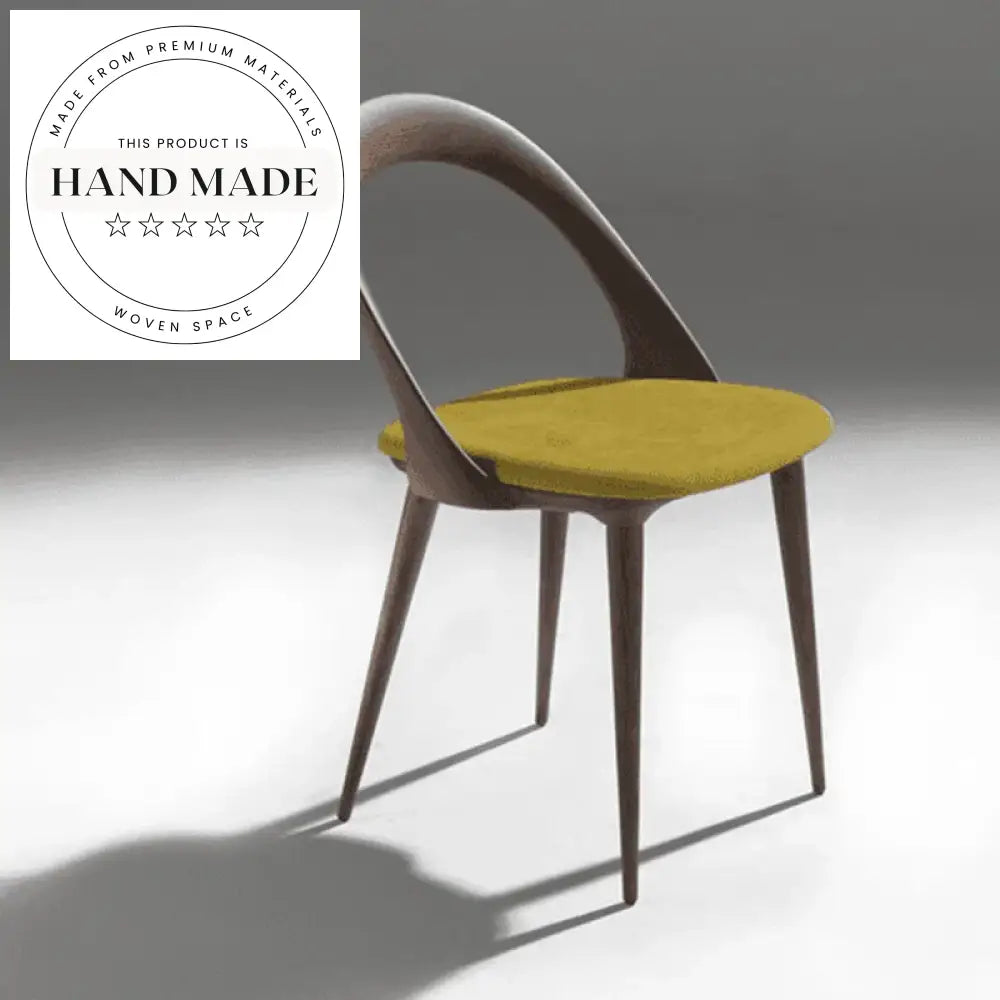 Modern Solid Wood Nordic Open Oval Back Creative Dining Chair