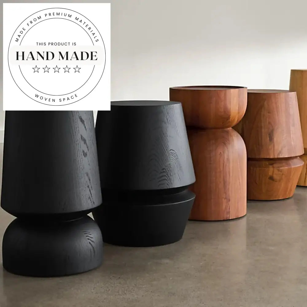 Modern Solid Wood Nordic Stump Stool and Side Table