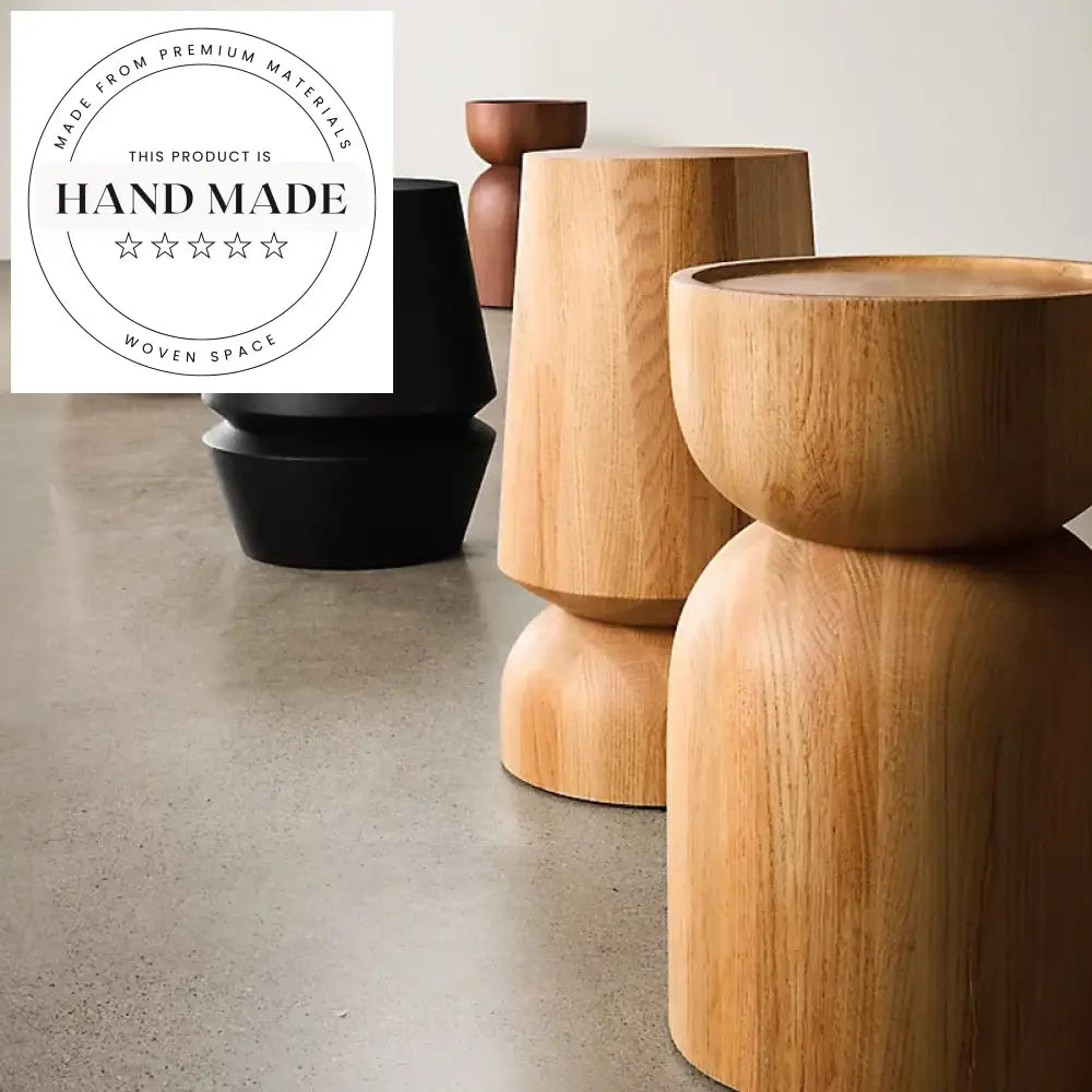 Modern Solid Wood Nordic Stump Stool and Side Table