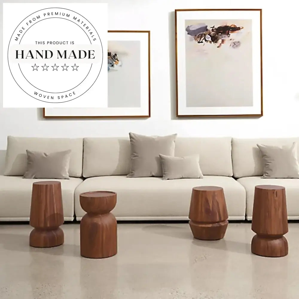 Modern Solid Wood Nordic Stump Stool and Side Table