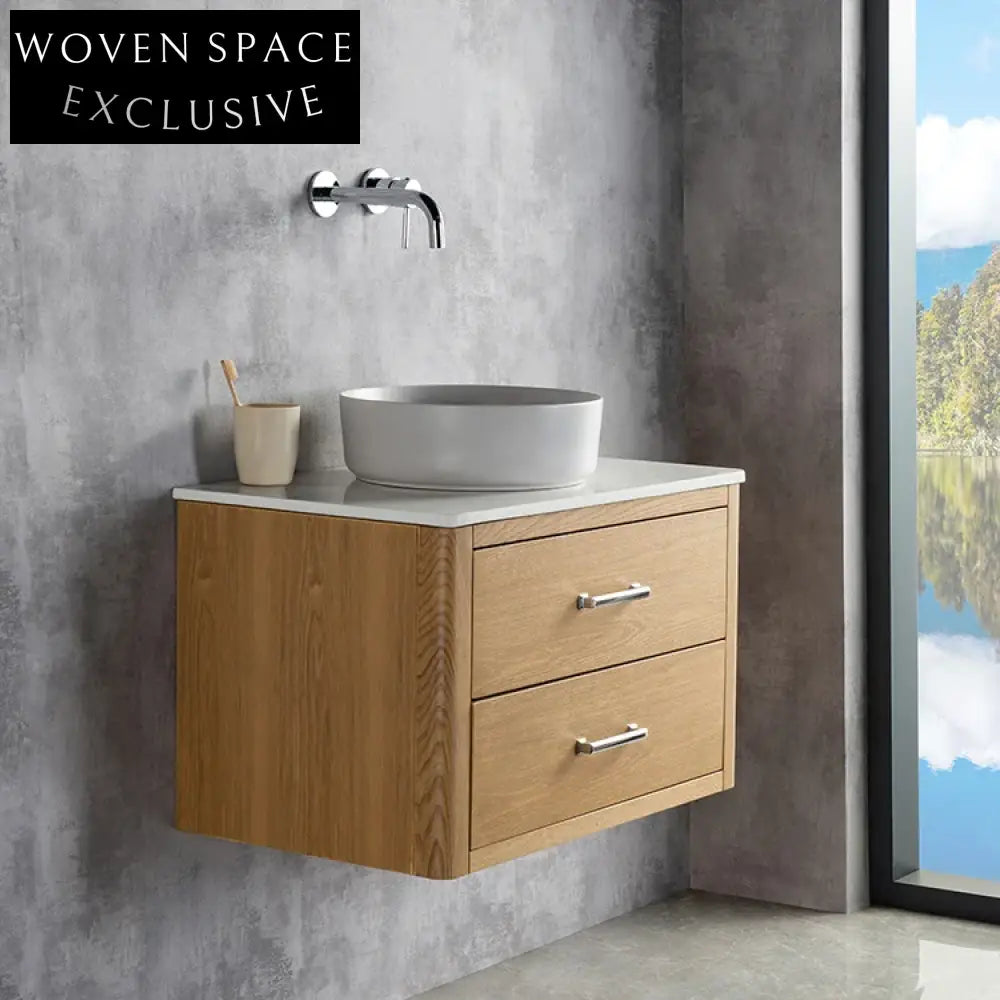 Modern Solid Wood Plywood Soft-Close Bathroom Storage Vanity Cabinet