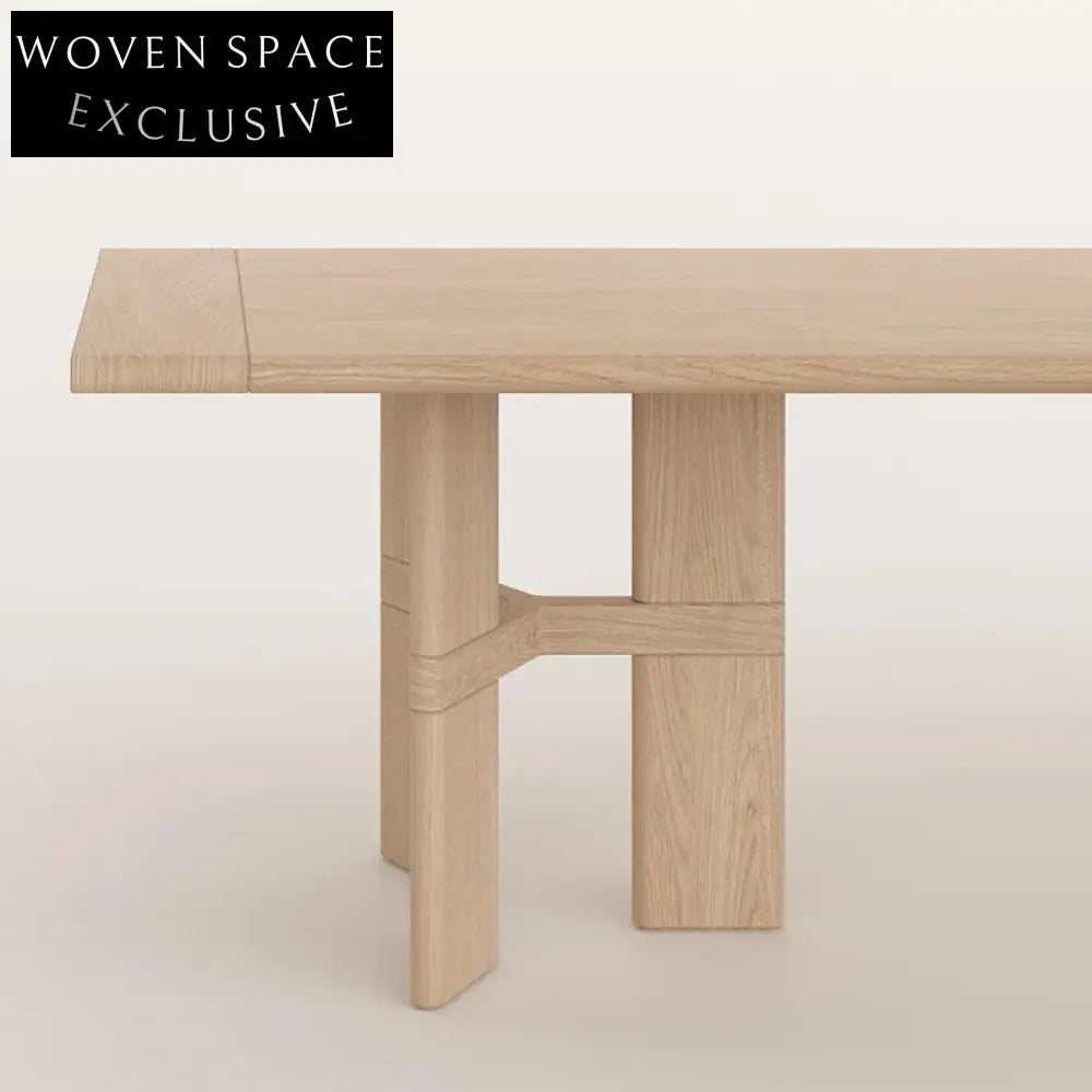 Modern Solid Wood Rectangle Dining Table, 6-8 Seater Dining Table